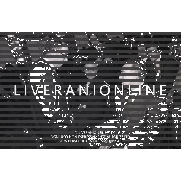 16-12-1997 MILANO FESTA DI NATALE LEGA CALCIO NELLA FOTO FRANCO CARRARO-ANTONIO GIRAUDO E ADRIANO GALLIANI AG ALDO LIVERANI SAS