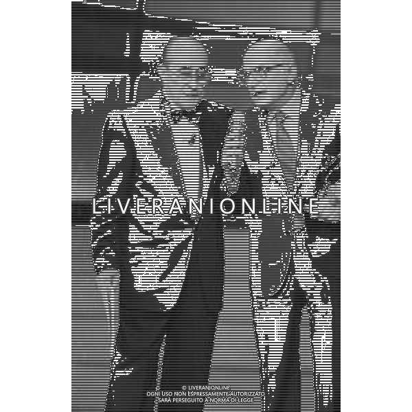 PREMIAZIONE GROLLE D\'ORO SAINT VINCENT 1989 Nella foto Lello Bersani e Antonio Lubrano ©ARCHIVIO/AGENZIA ALDO LIVERANI SAS