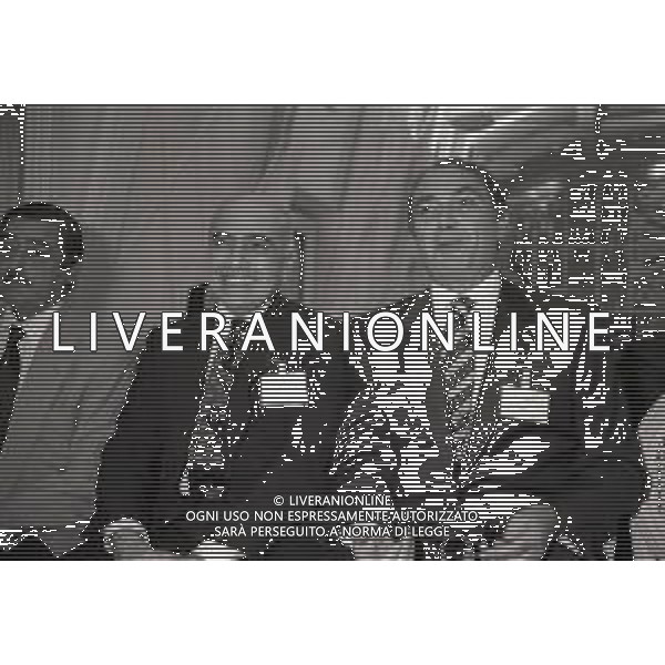 1992-1993 MILANO ASSEMBLEA DEI PRESIDENTE DI LEGA SERIE A CON PREMIAZIONI HOTEL GALLIA NELLA FOTO ADRIANO GALLIANI E ERNESTO PELLEGRINI AG ALDO LIVERANI SAS