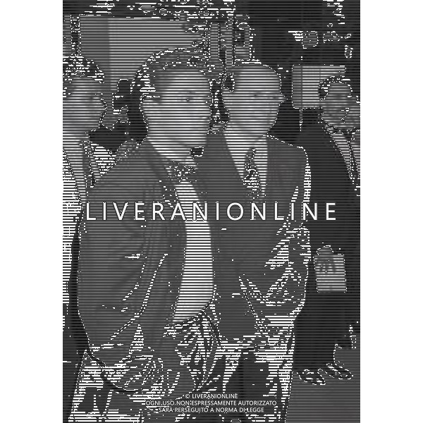 RETROSPETTIVA SILVIO BERUSCONI IMPRENDITORE E POLITICO NELLA FOTO SILVIO BERLUSCONI CON IL FIGLIO PIERSILVIO AI TELEGATTI DELL\'ANNO 1988 AG ALDO LIVERANI SAS
