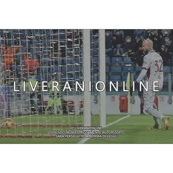 6-12-2021. Cagliari Calcio - Torino F.C.. 16° giornata Serie A calcio 2021-2022. Italia, Sardegna, Cagliari, Stadio Unipol Domus. Salvatore Moi/Aldo Liverani s.a.s. Nella foto: gol ed esultanza Cagliari in casa cotro Torino. Segna: Joao Pedro Cagliari ©MOI/AGENZIA ALDO LIVERANI SAS