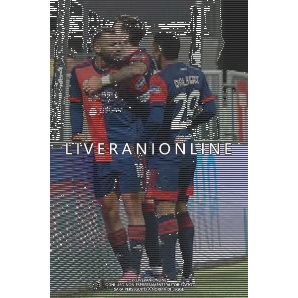 6-12-2021. Cagliari Calcio - Torino F.C.. 16° giornata Serie A calcio 2021-2022. Italia, Sardegna, Cagliari, Stadio Unipol Domus. Salvatore Moi/Aldo Liverani s.a.s. Nella foto: gol ed esultanza Cagliari in casa cotro Torino. Segna: Joao Pedro Cagliari ©MOI/AGENZIA ALDO LIVERANI SAS