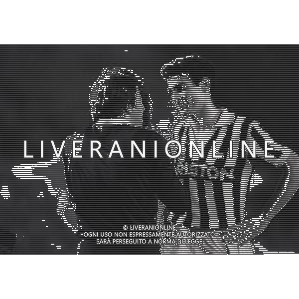 20-04-1988 TORINO SEMIFINALE DI COPPA ITALIA JUVENTUS TORINO 2-1 NELLA FOTO ARBITRO PIERO D\'ELIA E ANGELO ALESSIO AG ALDO LIVERANI SAS