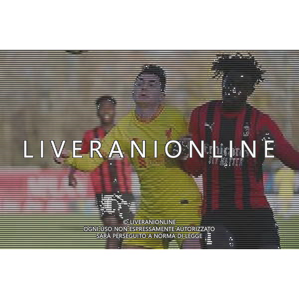 © TVRG Mateusz Musialowski (Liverpool) e Clinton Nsiala Makengo (Milan) Milan vs Liverpool UEFA Youth League fase a gironi 6a giornata - gruppo B Milano 07-12-2021 Centro sportivo Peppino Vismara foto Roberto Garavaglia/ag. Aldo Liverani sas/AGENZIA ALDO LIVERANI SAS