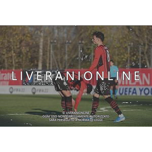 © TVRG delusione Giovanni Robotti (Milan) Milan vs Liverpool UEFA Youth League fase a gironi 6a giornata - gruppo B Milano 07-12-2021 Centro sportivo Peppino Vismara foto Roberto Garavaglia/ag. Aldo Liverani sas/AGENZIA ALDO LIVERANI SAS