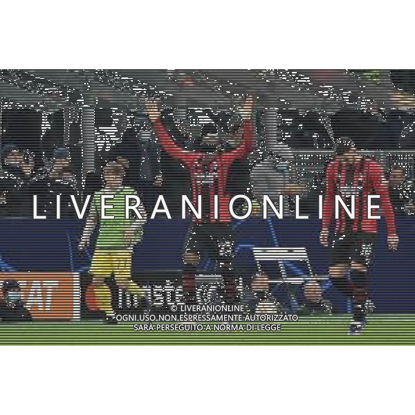 Fikayo Tomori (Milan) esulta dopo il gol dell\'1 a 0 Milan vs Liverpool UEFA Champions League fase a gironi 6a giornata - gruppo B Milano 07-12-2021 Stadio Giuseppe Meazza - San Siro foto Roberto Garavaglia/ag. Aldo Liverani sas /AGENZIA ALDO LIVERANI SAS