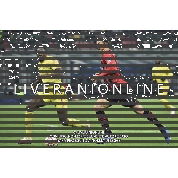 Ibrahima Konate\' (Liverpool) e Zlatan Ibrahimovic (Milan) Milan vs Liverpool UEFA Champions League fase a gironi 6a giornata - gruppo B Milano 07-12-2021 Stadio Giuseppe Meazza - San Siro foto Roberto Garavaglia/ag. Aldo Liverani sas /AGENZIA ALDO LIVERANI SAS