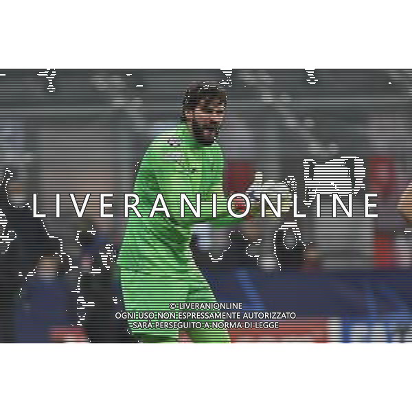 Alisson Becker (Liverpool) Milan vs Liverpool UEFA Champions League fase a gironi 6a giornata - gruppo B Milano 07-12-2021 Stadio Giuseppe Meazza - San Siro foto Roberto Garavaglia/ag. Aldo Liverani sas /AGENZIA ALDO LIVERANI SAS
