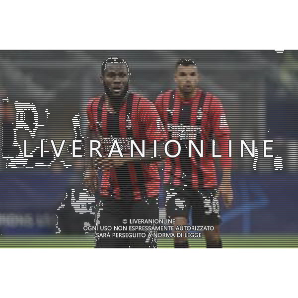 Franck Kessie (Milan) SX e Junior Messias (Milan) DX Milan vs Liverpool UEFA Champions League fase a gironi 6a giornata - gruppo B Milano 07-12-2021 Stadio Giuseppe Meazza - San Siro foto Roberto Garavaglia/ag. Aldo Liverani sas /AGENZIA ALDO LIVERANI SAS