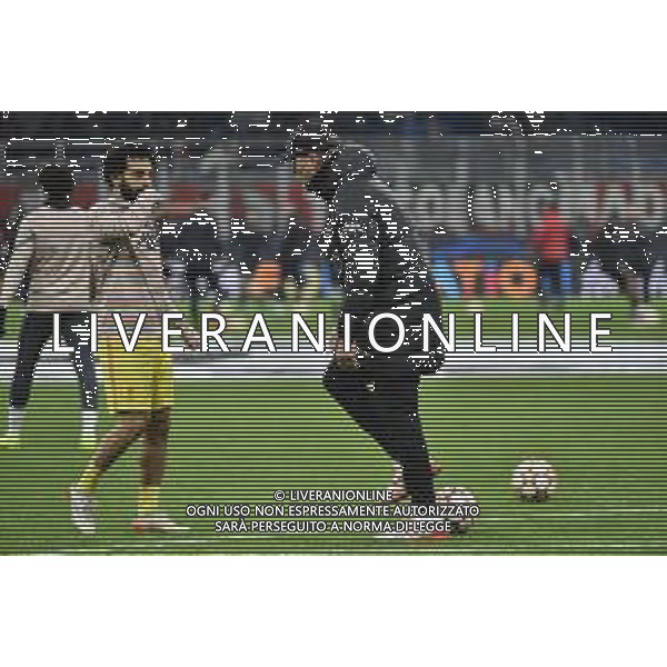 Mohamed Salah (Liverpool) SX e Jurgen Klopp allenatore Liverpool DX Milan vs Liverpool UEFA Champions League fase a gironi 6a giornata - gruppo B Milano 07-12-2021 Stadio Giuseppe Meazza - San Siro foto Roberto Garavaglia/ag. Aldo Liverani sas /AGENZIA ALDO LIVERANI SAS