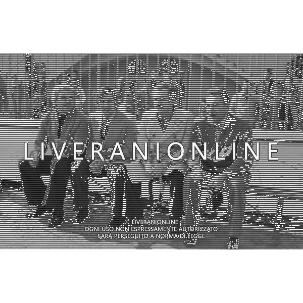DIRIGENTI INTER CALCIO ALLO STADIO SAN SIRO DI MILANO NEL 1978 - RETROSPETTIVA NELLA FOTO GIANCARLO BELTRAMI, SANDRO MAZZOLA e BENITO LORENZI, ©Archivio Giovanni Liverani/AGENZIA ALDO LIVERANI SAS