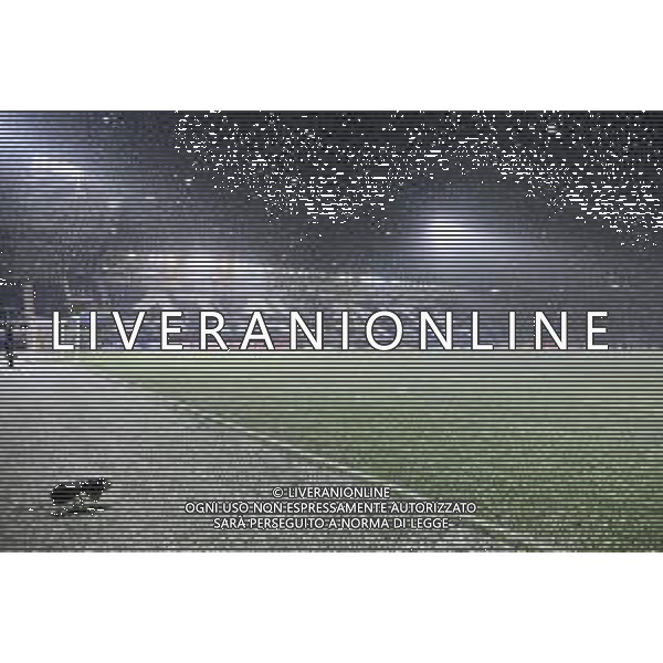 Forte nevicata prima della gara sul campo dello Stadio Atalanta vs Villareal UEFA Champions League fase a gironi 6a giornata - gruppo F Bergamo 08-12-2021 Stadio Atleti Azzurri d\'Italia - Gewiss Stadium foto Roberto Garavaglia/ag. Aldo Liverani sas/AGENZIA ALDO LIVERANI SAS