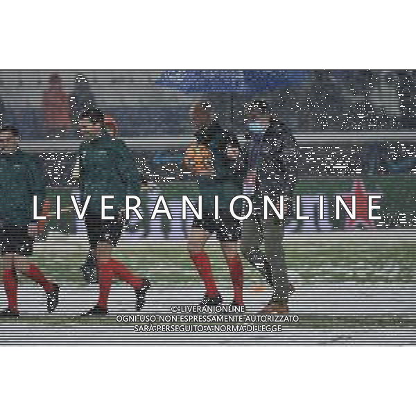 fitta nevicata prima della gara Atalanta vs Villareal UEFA Champions League fase a gironi 6a giornata - gruppo F Bergamo 08-12-2021 Stadio Atleti Azzurri d\'Italia - Gewiss Stadium foto Roberto Garavaglia/ag. Aldo Liverani sas