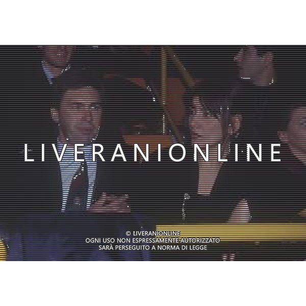 RETROSPETTIVA CARLO ANCELOTTI CALCIATORE NELLA FOTO CARLO ANCELOTTI CON LA MOGLIE LUISA GIBELLINI A MILANO NELL\'ANNO 1992 AG ALDO LIVERANI SAS