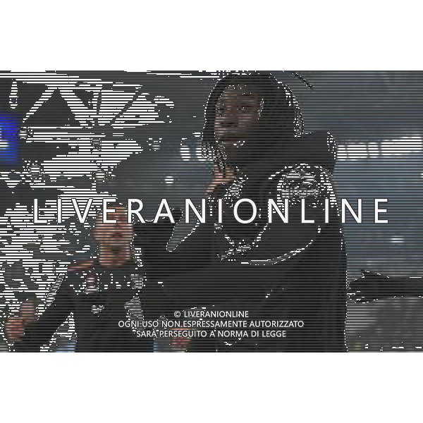 Torino 08.12.2021 Stadio Allianz Stadium ©Alessandro Falzone/Agenzia Aldo Liverani Juventus vs MALMÖ FF Champions League 2021/2022 Nella foto : Esultanza gol di Moise Kean ©FALZONE/AGENZIA ALDO LIVERANI SAS