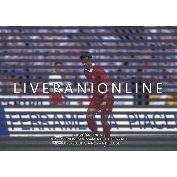 RETROSPETTIVA FRANCESCO TURRINI CALCIATORE NELLA FOTO FRANCESCO TURRINI CON LA MAGLIA DEL PIACENZA CALCIO AG ALDO LIVERANI SAS