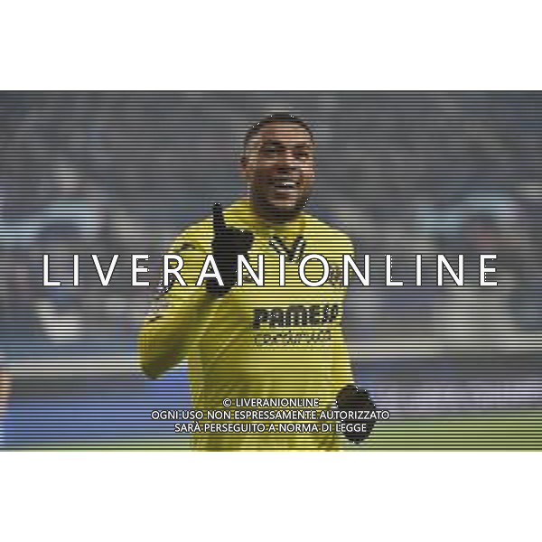 Arnaut Danjuma (Villareal) esulta dopo il gol dell\'1 a 0 Atalanta vs Villareal UEFA Champions League fase a gironi recupero 6a giornata - gruppo F Bergamo 09-12-2021 Stadio Atleti Azzurri d\'Italia - Gewiss Stadium foto Roberto Garavaglia/ag. Aldo Liverani sas/AGENZIA ALDO LIVERANI SAS