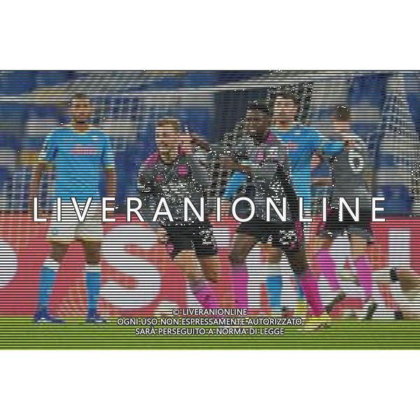 NAPOLI - LEICESTER CITY EUROPA LEAGUE 09.12.2021 NELLA FOTO esultanza Kiernan Dewsbury-Hall ©MOSCA/AGENZIA ALDO LIVERANI SAS