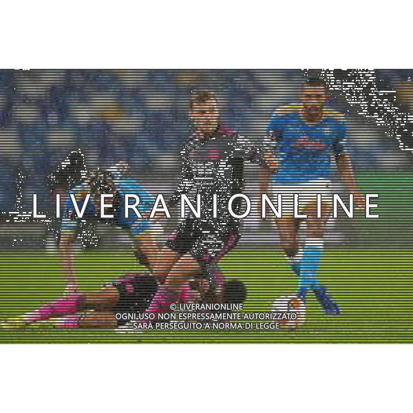 NAPOLI - LEICESTER CITY EUROPA LEAGUE 09.12.2021 NELLA FOTO Kiernan Dewsbury-Hall, Kevin Malcuit ©MOSCA/AGENZIA ALDO LIVERANI SAS
