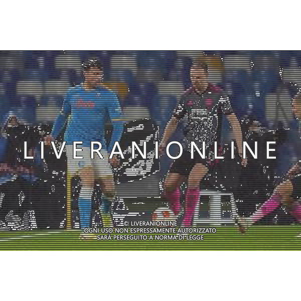 NAPOLI - LEICESTER CITY EUROPA LEAGUE 09.12.2021 NELLA FOTO Jonny Evans, Andrea Petagna ©MOSCA/AGENZIA ALDO LIVERANI SAS