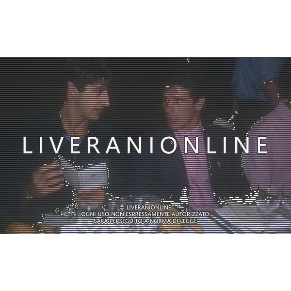 RETROSPETTIVA ALBERTO DI CHIARA CALCIATORE NELLA FOTO ALBERTO DI CHIARA CON GIANFRANCO ZOLA AG ALDO LIVERANI SAS