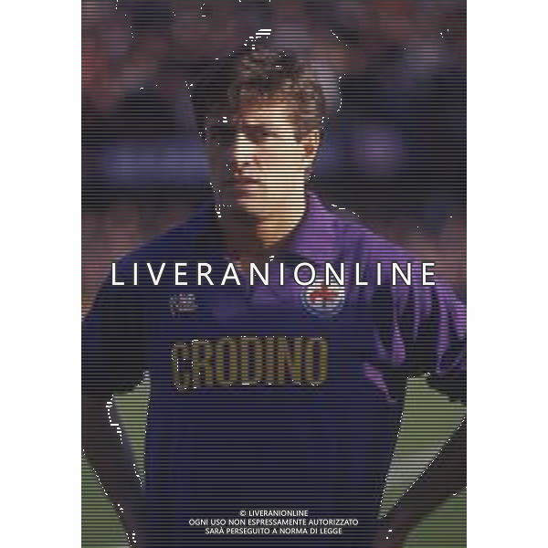 RETROSPETTIVA ALBERTO DI CHIARA CALCIATORE NELLA FOTO ALBERTO DI CHIARA CON LA MAGLIA DELLA FIORENTINA CALCIO AG ALDO LIVERANI SAS