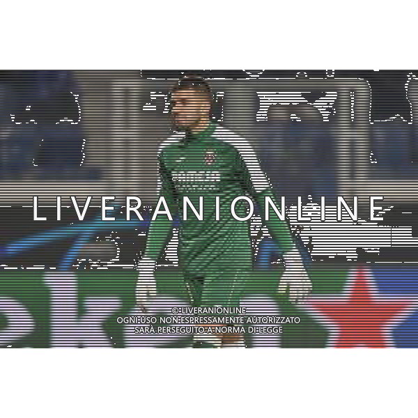Geronimo Rulli (Villareal) Atalanta vs Villareal UEFA Champions League fase a gironi recupero 6a giornata - gruppo F Bergamo 09-12-2021 Stadio Atleti Azzurri d\'Italia - Gewiss Stadium foto Roberto Garavaglia/ag. Aldo Liverani sas/AGENZIA ALDO LIVERANI SAS