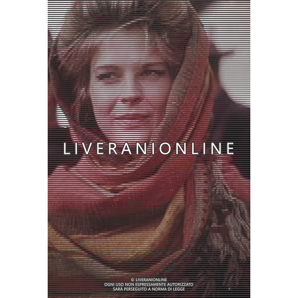 RETROSPETTIVA CANDICE BERGEN ATTRICE NELLA FOTO CANDICE BERGEN SET DEL FILM“IL VENTO E IL LEONE“ AG ALDO LIVERANI SAS