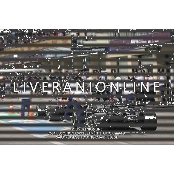 Max Verstappen (NLD) Red Bull Racing RB16B and Lewis Hamilton (GBR) Mercedes AMG F1 W12 both called in by the FIA for checks. 10.12.2021. Formula 1 World Championship, Rd 22, Abu Dhabi Grand Prix, Yas Marina Circuit, Abu Dhabi, Practice Day. - www.xpbimages.com, EMail: requests@xpbimages.com ¬© Copyright: Batchelor / XPB Images/AGENZIA ALDO LIVERANI SAS - ITALY ONLY EDITORIAL USE ONLY
