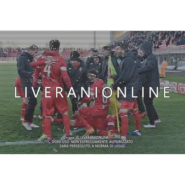 ¬© TVRG esultanza Monza dopo il gol del 3 a 2 di Luca Mazzitelli Monza vs Frosinone Campionato Serie BKT - 17a giornata Monza 11-12-2021 U-Power Stadium foto Roberto Garavaglia/ag. Aldo Liverani sas /AGENZIA ALDO LIVERANI SAS