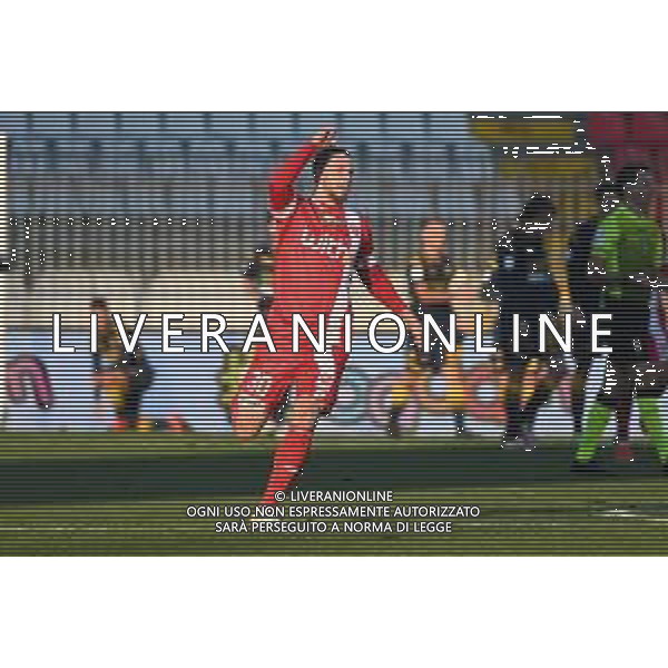 ¬© TVRG Carlos Augusto (Monza) esulta dopo il gol dell\'1 a 2 Monza vs Frosinone Campionato Serie BKT - 17a giornata Monza 11-12-2021 U-Power Stadium foto Roberto Garavaglia/ag. Aldo Liverani sas /AGENZIA ALDO LIVERANI SAS
