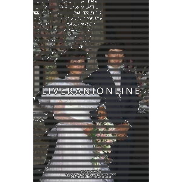 RETROSPETTIVA CARLO ANCELOTTI CALCIATORE NELLA FOTO CARLO ANCELOTTI IL GIORNO DEL SUO MATRIMONIO CON LUISA GIBELLINI NELL\'ANNO 1983 AG ALDO LIVERANI SAS