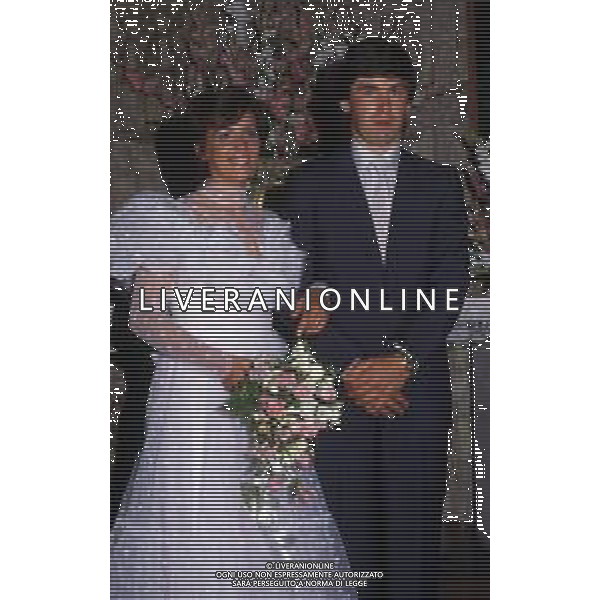 RETROSPETTIVA CARLO ANCELOTTI CALCIATORE NELLA FOTO CARLO ANCELOTTI IL GIORNO DEL SUO MATRIMONIO CON LUISA GIBELLINI NELL\'ANNO 1983 AG ALDO LIVERANI SAS
