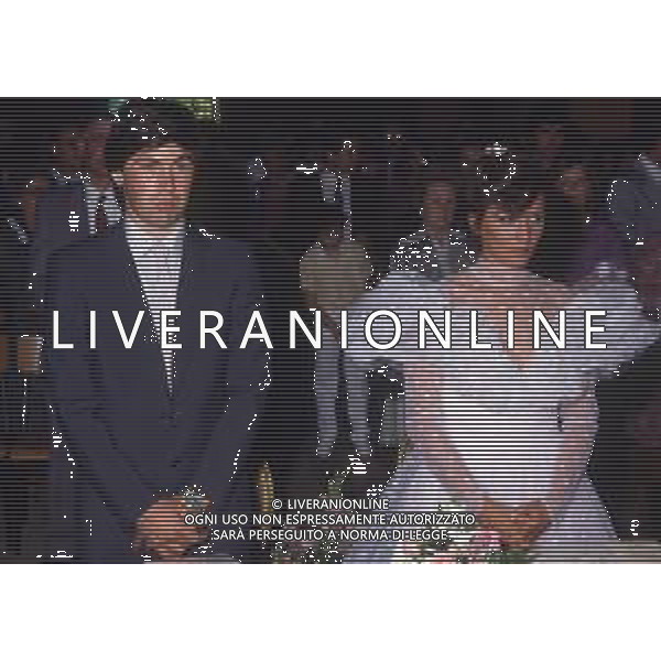RETROSPETTIVA CARLO ANCELOTTI CALCIATORE NELLA FOTO CARLO ANCELOTTI IL GIORNO DEL SUO MATRIMONIO CON LUISA GIBELLINI NELL\'ANNO 1983 AG ALDO LIVERANI SAS