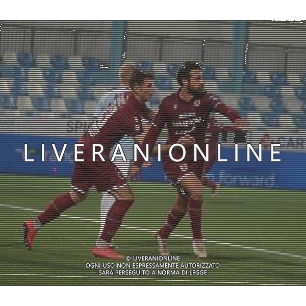 ENTELLA - REGGIANA CAMPIONATO CALCIO SERIE C LEGA PRO 13.12.2021 NELLA FOTO ESULTANZA DOPO IL GOL DI LUCA ZAMPARO ©SANTANDREA/AGENZIA ALDO LIVERANI SAS