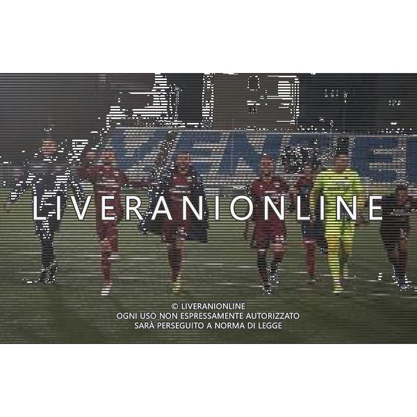 ENTELLA - REGGIANA CAMPIONATO CALCIO SERIE C LEGA PRO 13.12.2021 NELLA FOTO ESULTANZA DEI GIOCATORI DELLA REGGIANA A FINE GARA ©SANTANDREA/AGENZIA ALDO LIVERANI SAS