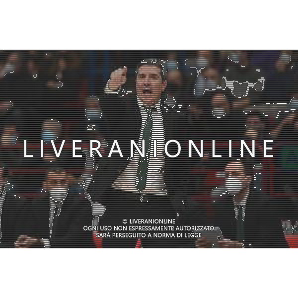 © TVRG Dimitris Priftis allenatore Panathinaikos AX Armani Exchange Milano vs Panathinaikos OPAP Atene Turkish Ailines EuroLeague - 15a giornata regular season Assago (MI) 14-12-2021 Mediolanum Forum foto Roberto Garavaglia/ag. Aldo Liverani sas