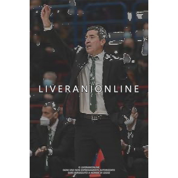 © TVRG Dimitris Priftis allenatore Panathinaikos AX Armani Exchange Milano vs Panathinaikos OPAP Atene Turkish Ailines EuroLeague - 15a giornata regular season Assago (MI) 14-12-2021 Mediolanum Forum foto Roberto Garavaglia/ag. Aldo Liverani sas