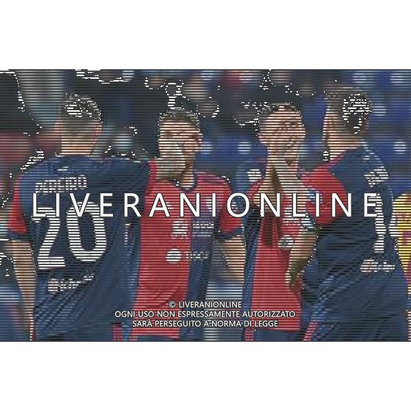 15-12-2021. Cagliari Calcio - A.S. Cittadella. Sedicesimi Coppa Italia 2021-2022. Italia, Sardegna, Cagliari, Stadio Unipol Domus. Salvatore Moi/Aldo Liverani s.a.s. Nella foto: gol ed esultanza Cagliari in casa contro Cittadella. Segna:Alessandro Deiola Cagliari ©MOI/AGENZIA ALDO LIVERANI SAS