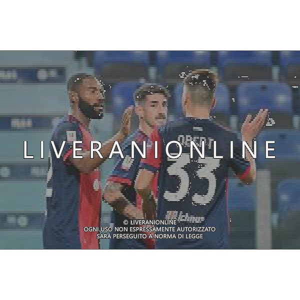 15-12-2021. Cagliari Calcio - A.S. Cittadella. Sedicesimi Coppa Italia 2021-2022. Italia, Sardegna, Cagliari, Stadio Unipol Domus. Salvatore Moi/Aldo Liverani s.a.s. Nella foto: gol ed esultanza Cagliari in casa contro Cittadella. Segna:Damir Ceter Cagliari ©MOI/AGENZIA ALDO LIVERANI SAS