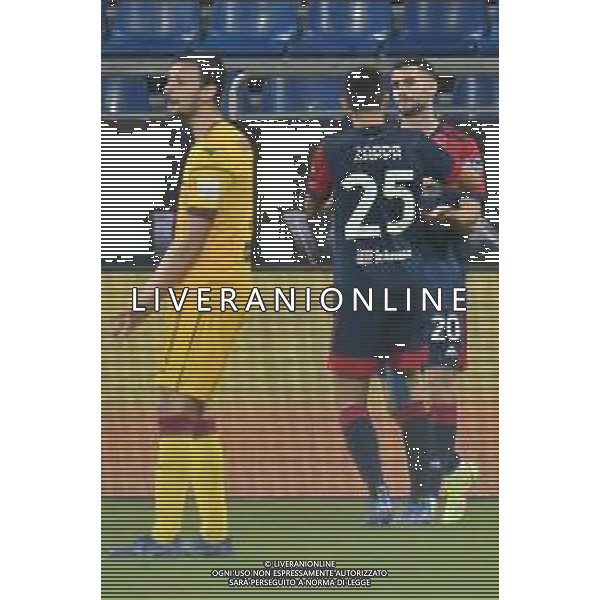 15-12-2021. Cagliari Calcio - A.S. Cittadella. Sedicesimi Coppa Italia 2021-2022. Italia, Sardegna, Cagliari, Stadio Unipol Domus. Salvatore Moi/Aldo Liverani s.a.s. Nella foto: gol ed esultanza Cagliari in casa contro Cittadella. Segna: Gaston Pereiro Cagliari ©MOI/AGENZIA ALDO LIVERANI SAS