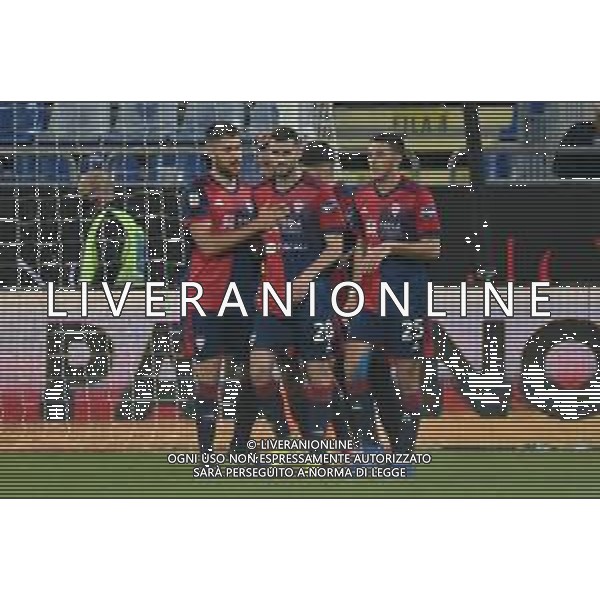 15-12-2021. Cagliari Calcio - A.S. Cittadella. Sedicesimi Coppa Italia 2021-2022. Italia, Sardegna, Cagliari, Stadio Unipol Domus. Salvatore Moi/Aldo Liverani s.a.s. Nella foto: gol ed esultanza Cagliari in casa contro Cittadella. Segna: Gaston Pereiro Cagliari ©MOI/AGENZIA ALDO LIVERANI SAS