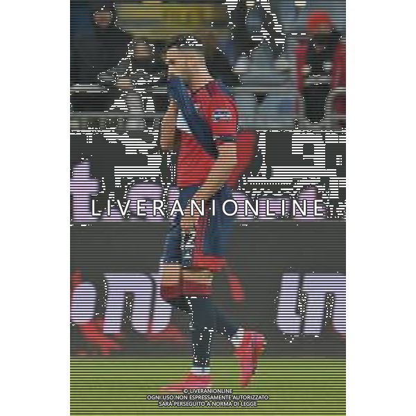 15-12-2021. Cagliari Calcio - A.S. Cittadella. Sedicesimi Coppa Italia 2021-2022. Italia, Sardegna, Cagliari, Stadio Unipol Domus. Salvatore Moi/Aldo Liverani s.a.s. Nella foto: gol ed esultanza Cagliari in casa contro Cittadella. Segna: Gaston Pereiro Cagliari (secondo gol) ©MOI/AGENZIA ALDO LIVERANI SAS