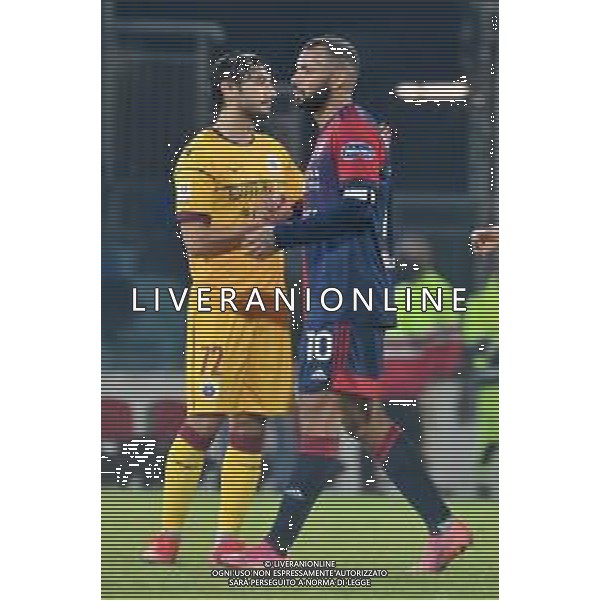 15-12-2021. Cagliari Calcio - A.S. Cittadella. Sedicesimi Coppa Italia 2021-2022. Italia, Sardegna, Cagliari, Stadio Unipol Domus. Salvatore Moi/Aldo Liverani s.a.s. Nella foto: DANZI Andrea Cittadella, Joao Pedro Cagliari ©MOI/AGENZIA ALDO LIVERANI SAS