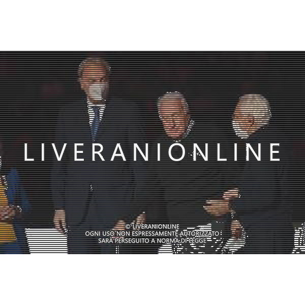 © TVRG l\'omaggio dell\'Olimpia Milano a Sandro Gamba, da SX Dino Meneghin, Sandro Gamba e Giorgio Armani AX Armani Exchange Milano vs Real Madrid Turkish Airlines EuroLeague - 16a giornata regular season Assago (MI) 16-12-2021 Mediolanum Forum foto Roberto Garavaglia/ag. Aldo Liverani sas/AGENZIA ALDO LIVERANI SAS