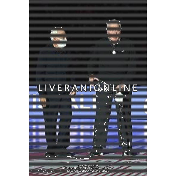 ¬© TVRG Sandro Gamba ex giocatore e allenatore sulla SX Giorgio Armani AX Armani Exchange Milano vs Real Madrid Turkish Airlines EuroLeague - 16a giornata regular season Assago (MI) 16-12-2021 Mediolanum Forum foto Roberto Garavaglia/ag. Aldo Liverani sas/AGENZIA ALDO LIVERANI SAS