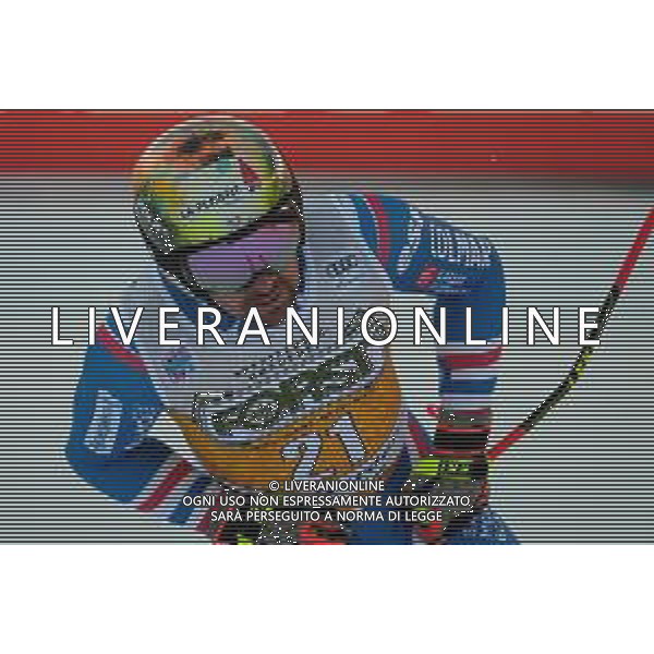 TommasiniR/LMedia - 2021 FIS Ski World Cup - Men&#39;s Downhill - alpine ski race 18 December 2021 - Saslong, Val Gardena, Italy Photo showing: Maxence Muzaton (FRA) @TommasiniR/LMedia/AGENZIA ALDO LIVERANI SAS