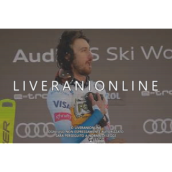 TommasiniR/LMedia - 2021 FIS Ski World Cup - Men&#39;s Downhill - alpine ski race 18 December 2021 - Saslong, Val Gardena, Italy Photo showing: Bryce Bennet (USA) winner of Val Gardena downhill. @TommasiniR/LMedia/AGENZIA ALDO LIVERANI SAS