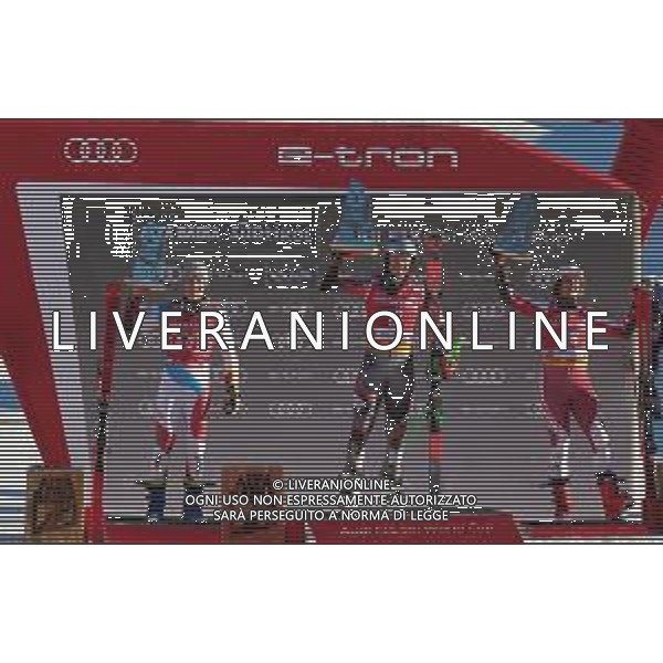 BisiS/LMedia - 2021 FIS Ski World Cup - Men 39 Giant Slalom - alpine ski race 19 December 2021 - Gran Risa, Alta Badia, Italy Photo showing: Podium Super G Alta Badia @BisiS/LMedia/AGENZIA ALDO LIVERANI SAS