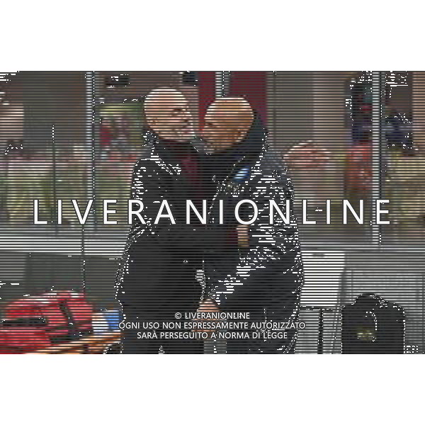 Stefano Pioli allenatore Milan SX e Luciano Spalletti allenatore Napoli DX Milan vs Napoli Campionato Serie A TIM - 18a giornata Milano 19-12-2021 Stadio Giuseppe Meazza - San Siro foto Roberto Garavaglia/ag. Aldo Liverani sas /AGENZIA ALDO LIVERANI SAS